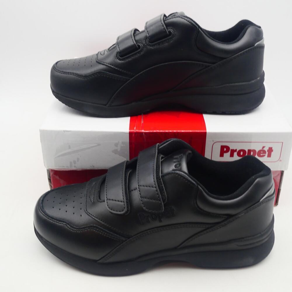 NEW Propet Women's 6  Wide 4E (XX) Tour Walker Strap Black Leather Shoes - Picture 4 of 9